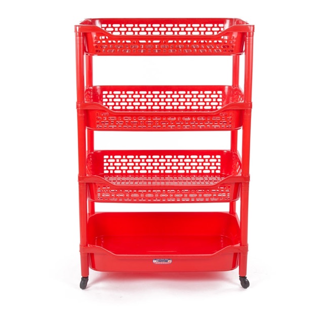 Kệ Chén Đại Duy Tân 4 Tầng Có Bánh Xe