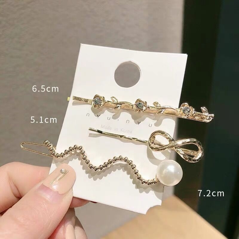 Kẹp tóc ba mảnh thiết kế đơn giản
