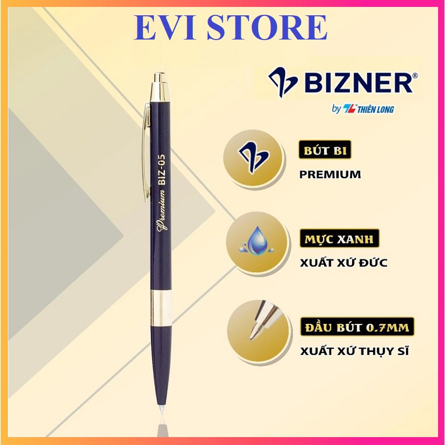 Bút bi cao cấp Thiên Long BIZ05 kèm hộp / Bút ký cao câp BIZ-05 ngòi 0.7mm mực xanh