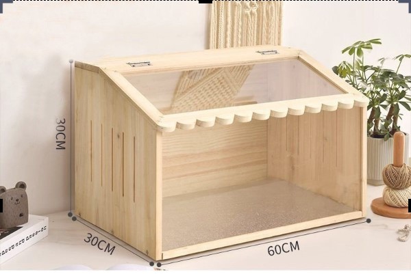 L11 Lồng gỗ mặt mica cho hamster