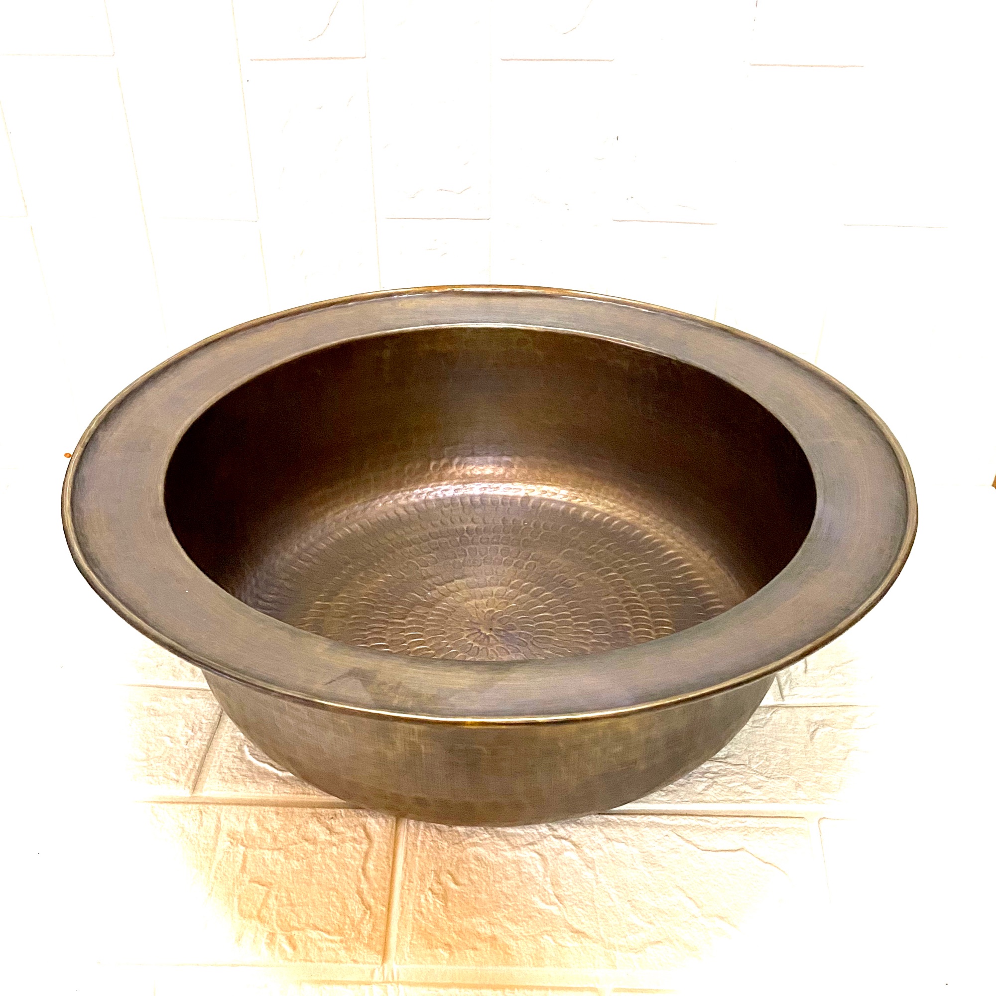 CHẬU ĐỒNG CAO CẤP  42 CM CHẤT LIỆU BẰNG ĐỒNG CHẬU LÀM BẰNG THỦ CÔNG TAY KÍCH THƯỚC 42 cm