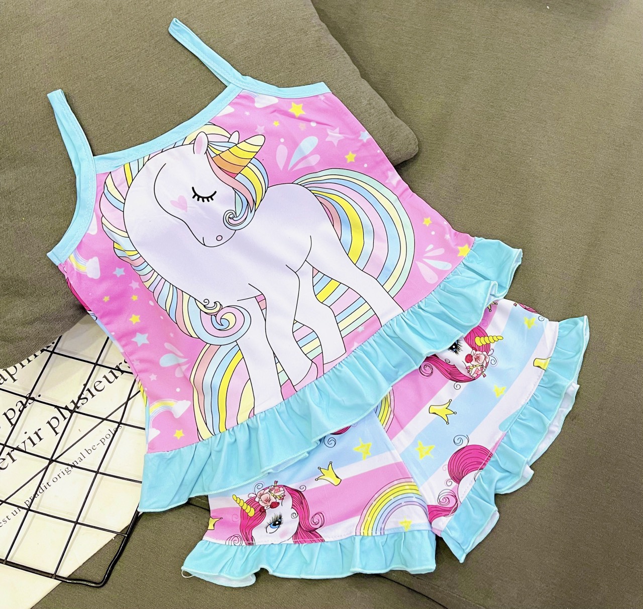 (12-22kg) Áo dây thun lạnh 3D gái (AD001)