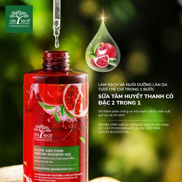 Sữa Tắm Dưỡng Sáng Da Deleaf 450ml