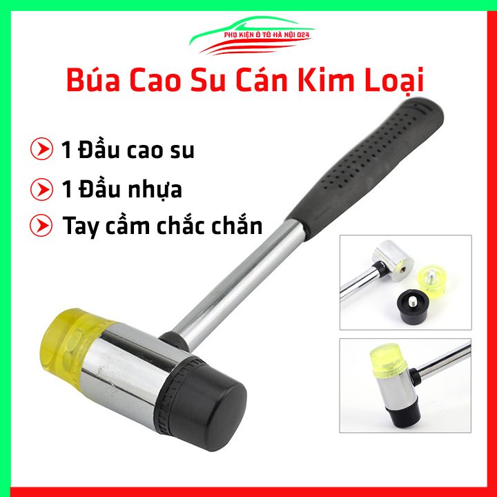 Búa cao su 2 đầu cán kim loại 1 đầu cao su, 1 đầu nhựa