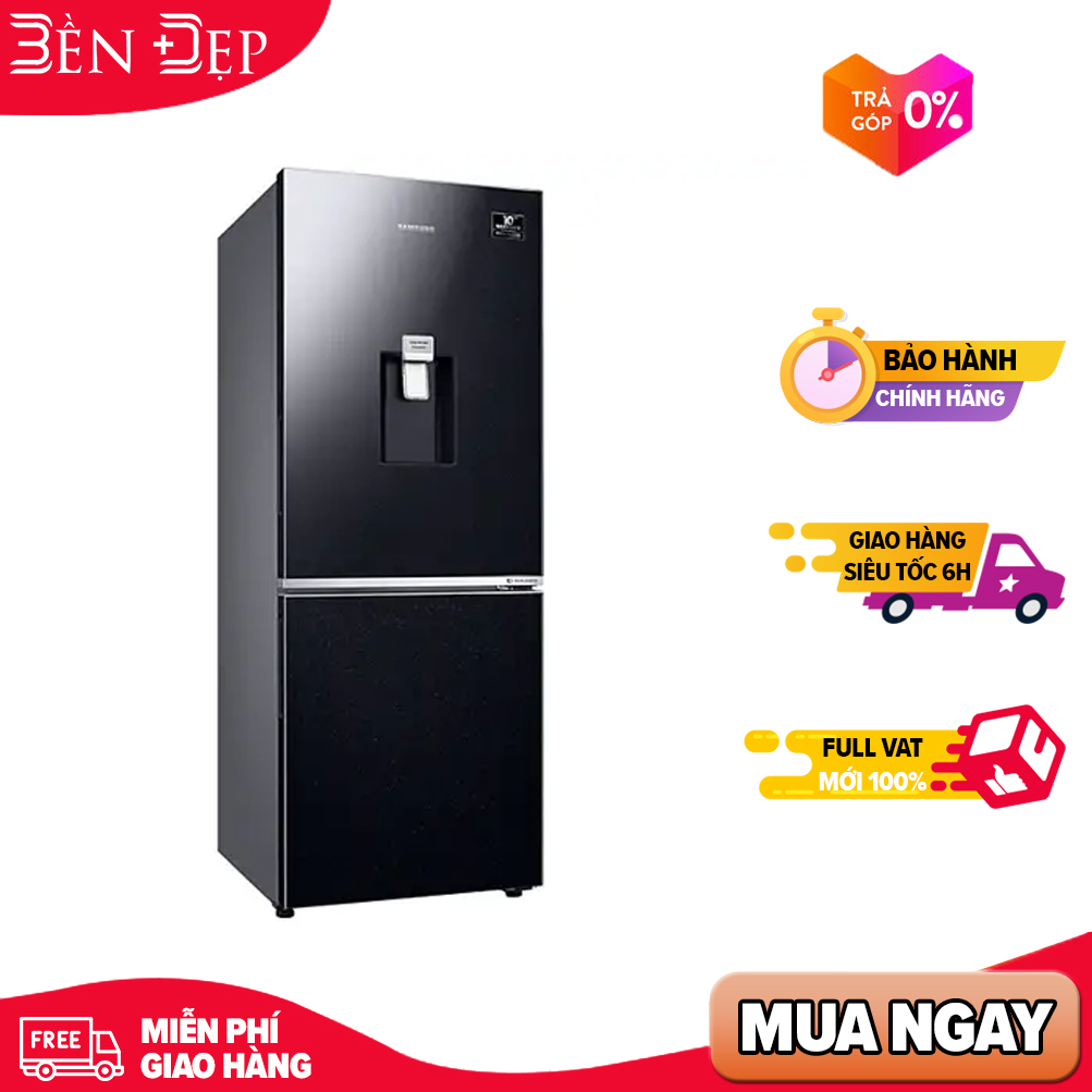 Tủ lạnh samsung inverter 276 lít rb27n4170bu/sv, lấy nước bên ngoài, ngăn đông mềm