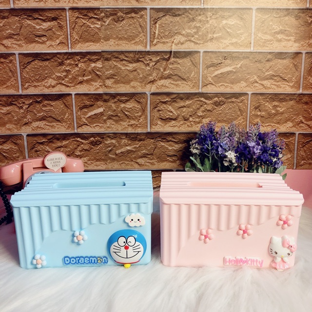 Hộp đựng khăn giấy kitty và mon