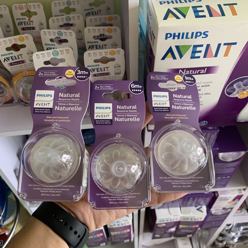 [CHÍNH HÃNG] Núm Ty Avent Natural SỐ 1 > SỐ 5 Mẫu 2021