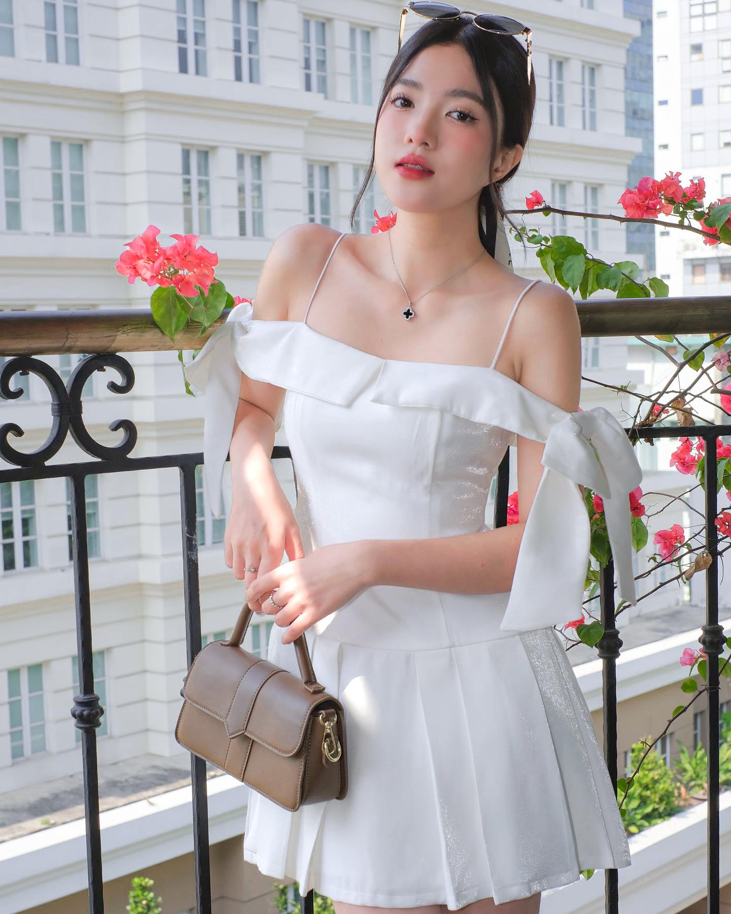 GOLA - Đầm CASMIA - Đầm trễ vai nơ tùng xếp ly