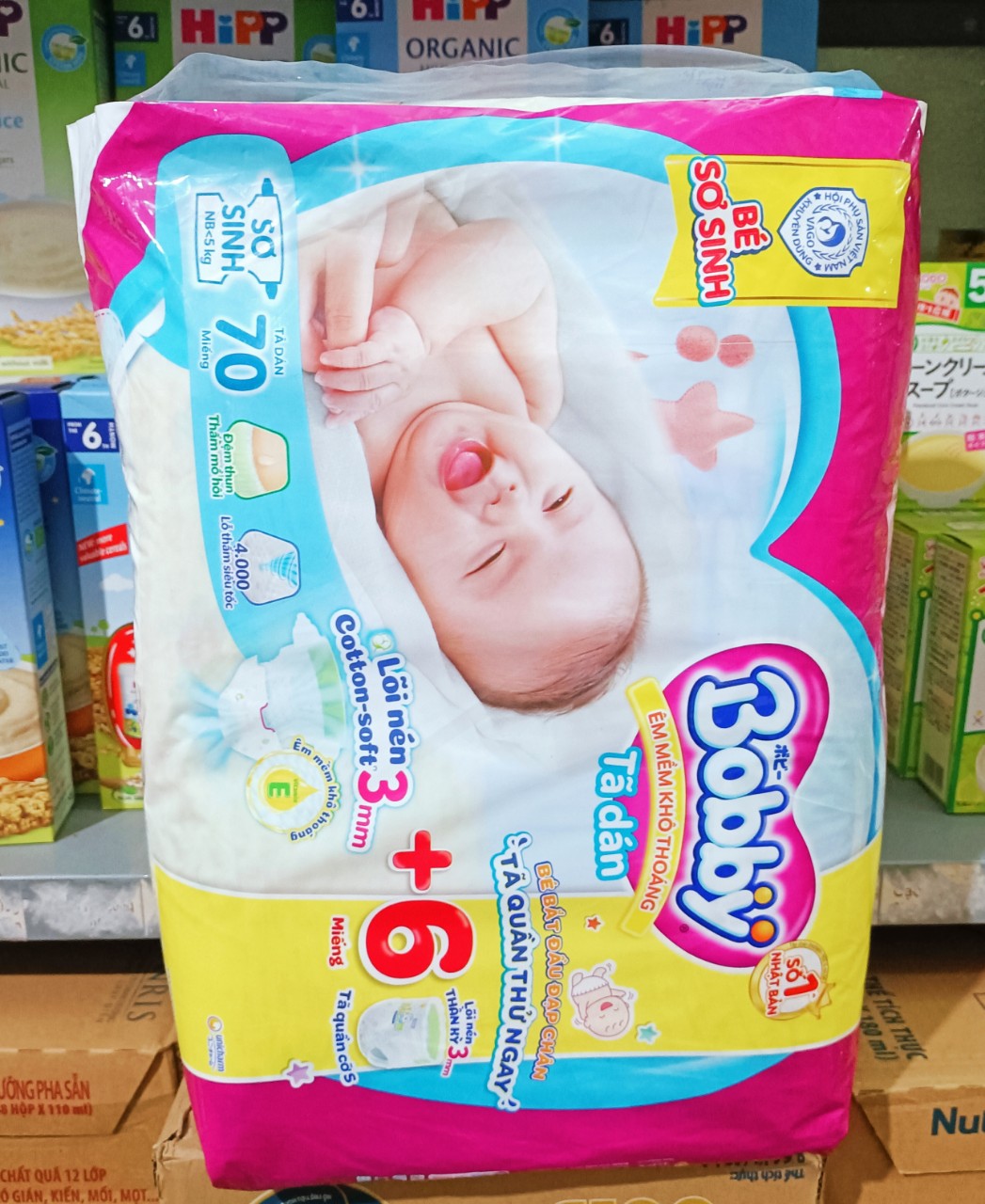 TÃ DÁN SƠ SINH BOBBY XS70 DƯỚI 5 KÍ