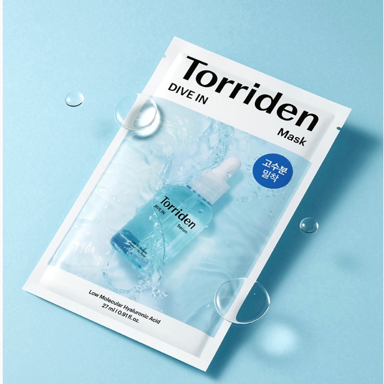 Mặt nạ dưỡng ẩm và phục hồi da [Torriden] DIVE-IN Low molecule Hyaluronic acid Mask - SẢN PHẨM CHẤT LƯỢNG CAO ĐƯỢC YÊU THÍCH SĂN ĐÓN TRÊN THỊ TRƯỜNG H