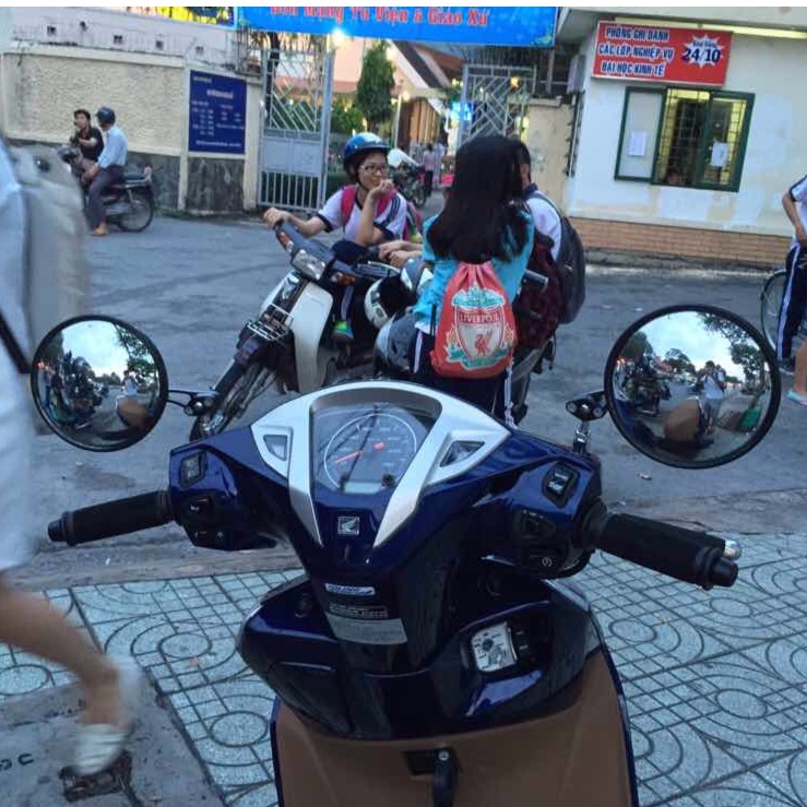 GƯƠNG - KIẾNG CHIẾU HẬU CẦU LỒI 15CM - 10li - GẮN TẤN CẢ CÁC LOẠI XE