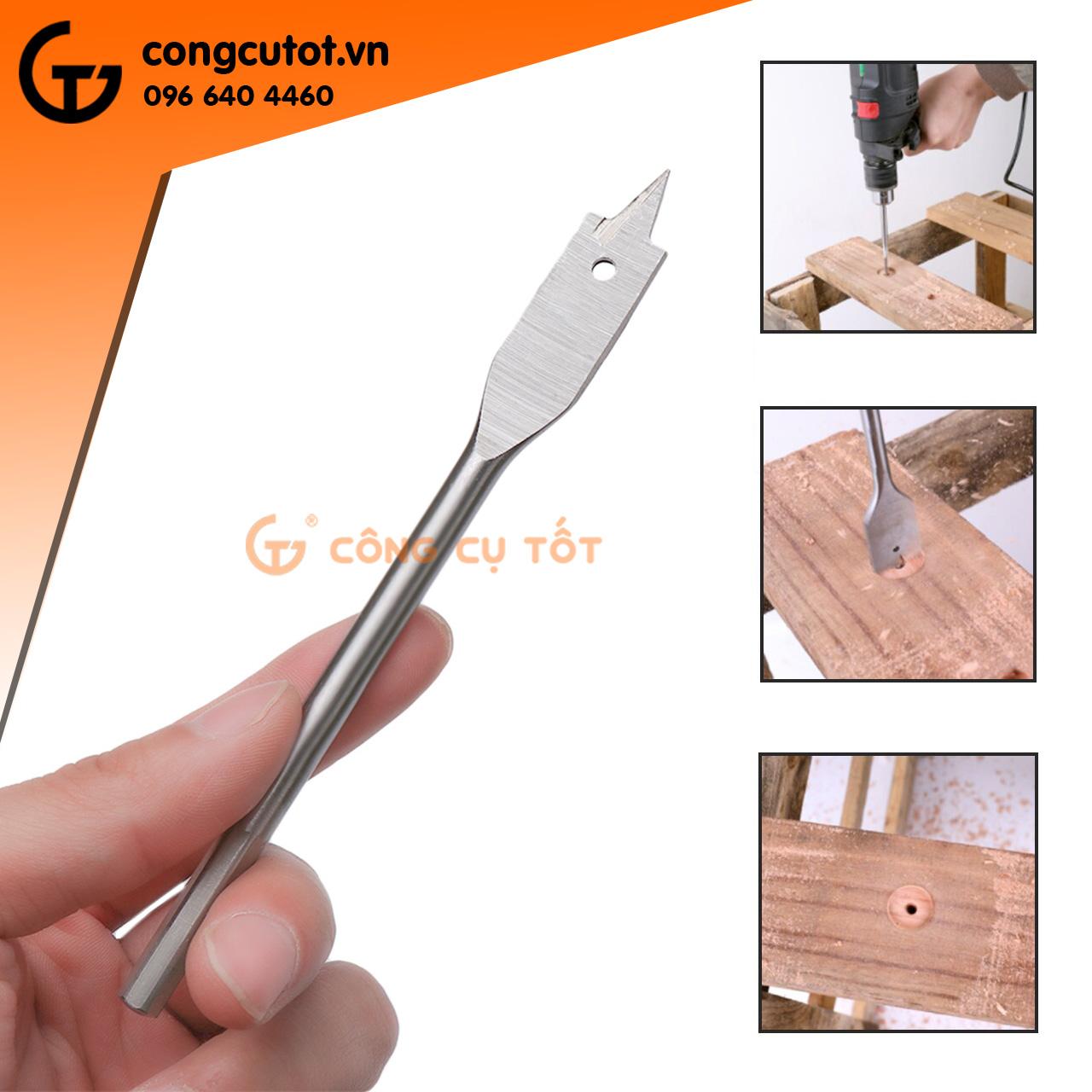 Bộ 6 mũi khoan đuôi cá 12-32mm