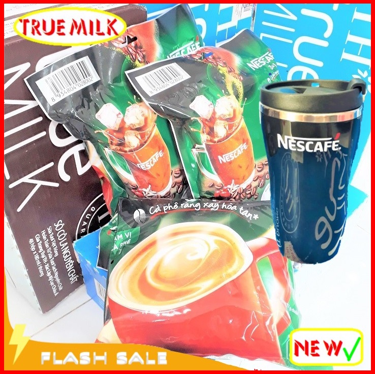 Combo x3 túi Café Nescafe Túi Xanh 46gói x 17g/Túi - Ca phe rang xay hoa tan - cafe sữa đá - nescafe do - ca phe sua da - ca phe 3in1 - café 3in1 - ca phe hoa tan - nesxanh46 Trueme TrueMilk TrueMeNews LazadaTrueMe