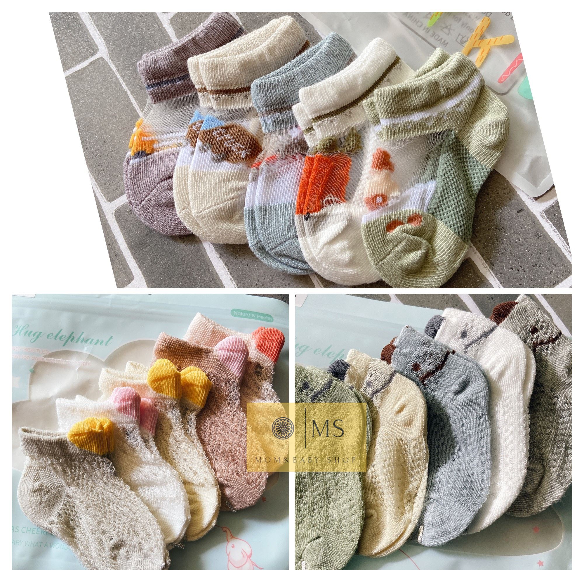Combo 3 set tất cho bé ♥️♥️FREESHIP♥️♥️ 1 set 5 đôi