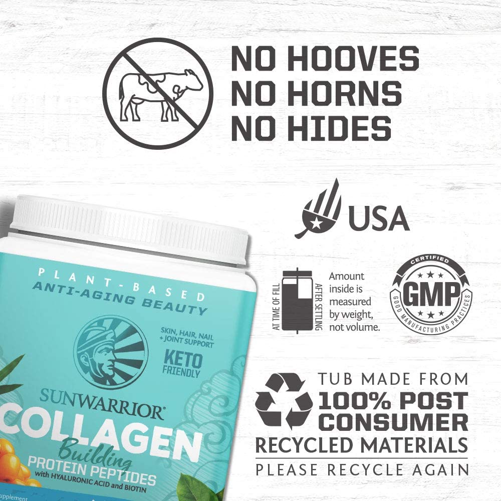[Hoàn Tiền 15%]Bột bổ sung collagen building protein peptides Sunwarrior 500g nguyên vị