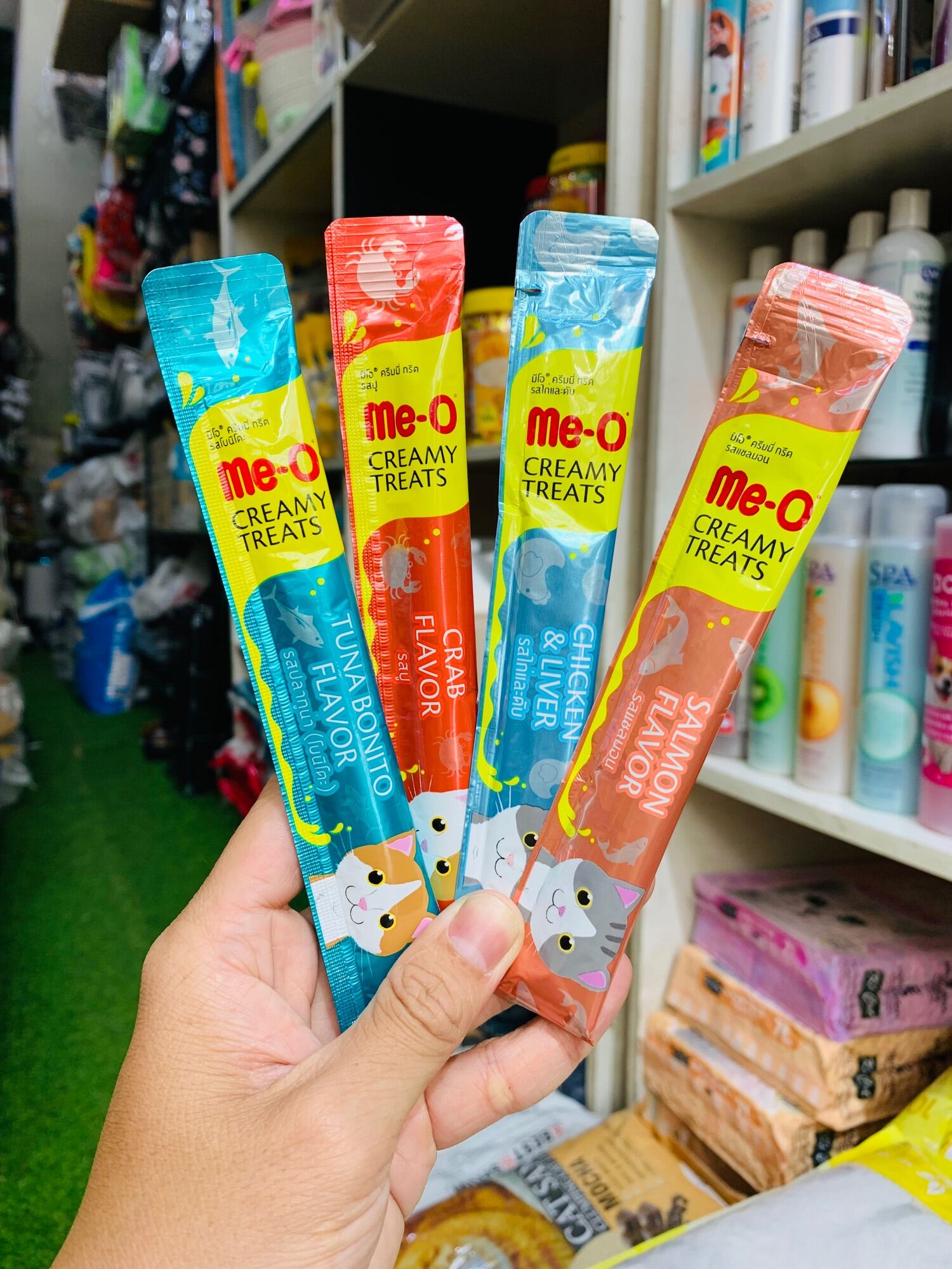 [Hộp 100 Thanh] Súp Thưởng Me-O cho Mèo - Mix 4 Vị - [Nông Trại Thú Cưng]