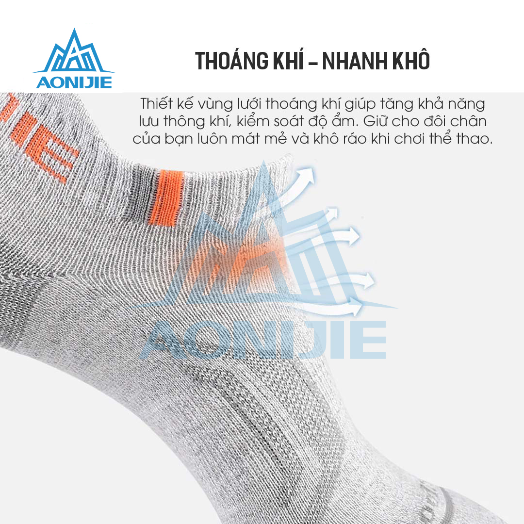 Combo 3 Đôi Tất Chạy Bộ Thể Thao Aonijie E4101
