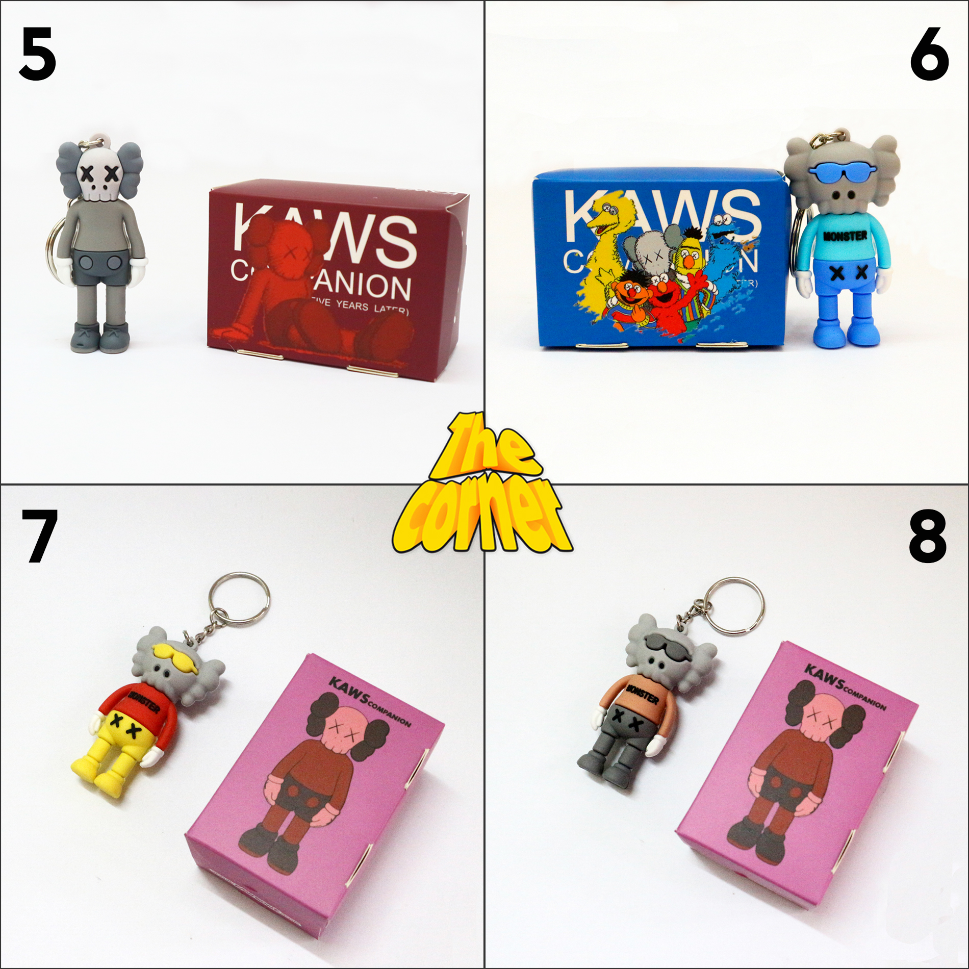 Móc khóa hoạt hình KAWS [Full Box]