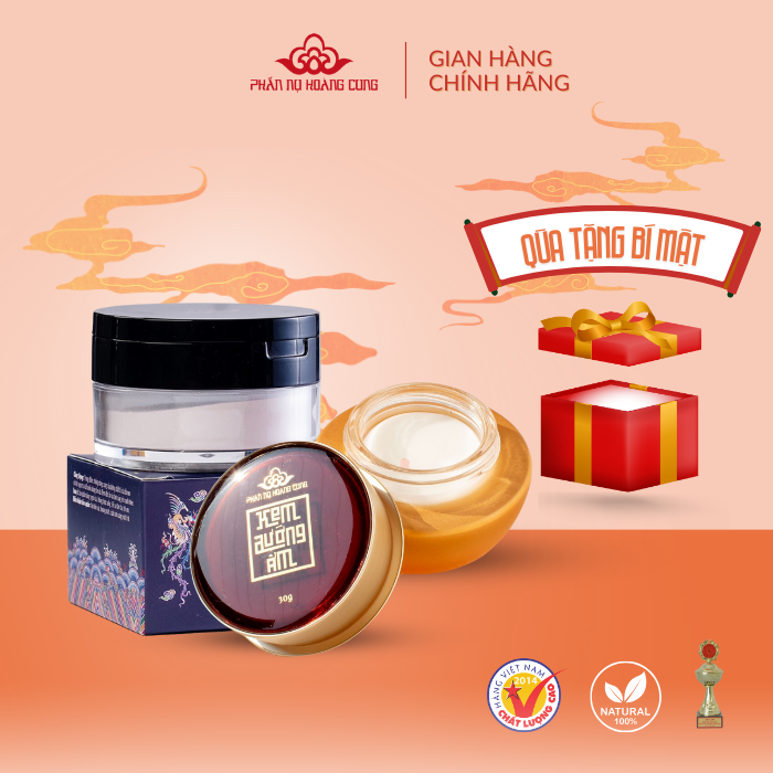 Combo Kem Dưỡng Ẩm Và Phấn Phủ Ngọc Trai Phấn Nụ Hoàng Cung