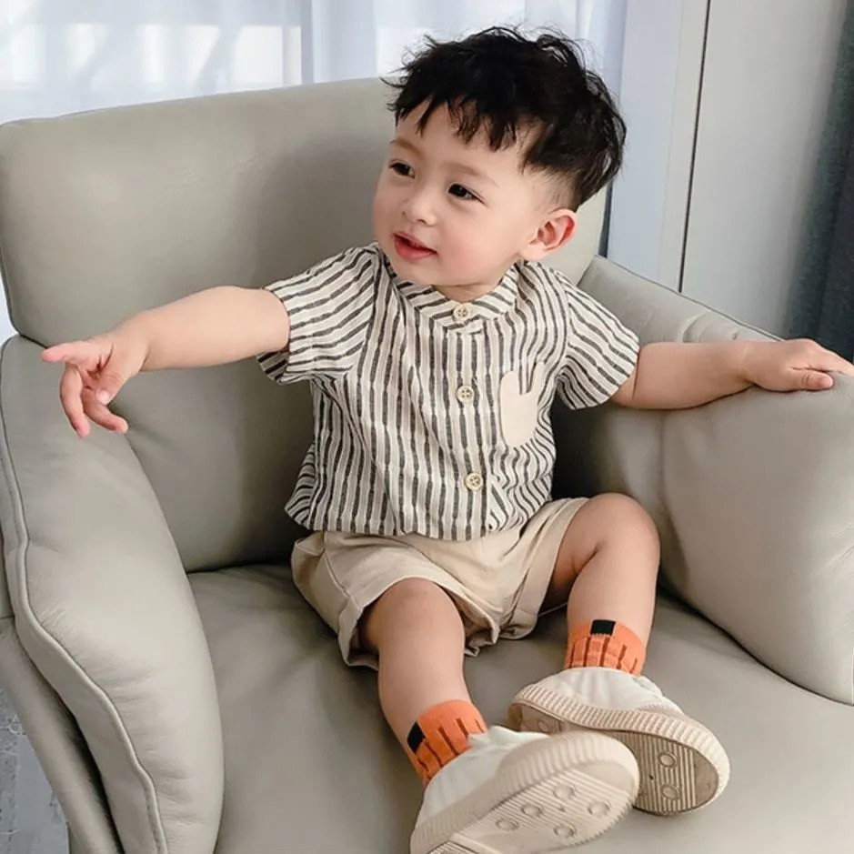 Set Quần Áo Đũi Kẻ Sọc Cho Bé Trai (N00747)