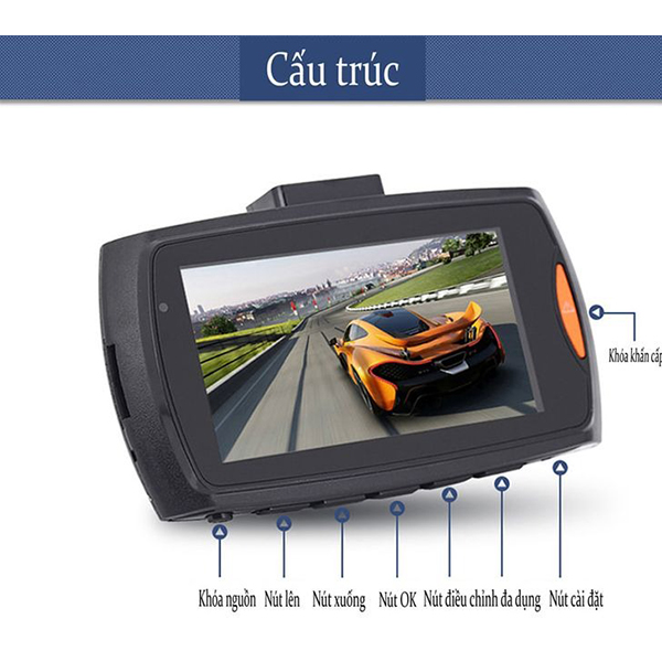 Camera Hành Trình Ô Tô Giá  G30, Ghi Hình Toàn Cảnh Trước Đầu Xe , Hỗ Trợ Quay Đêm Góc Rộng 120 Độ , Nhỏ Gọn Dễ Cài Đặt Mega big 5.0