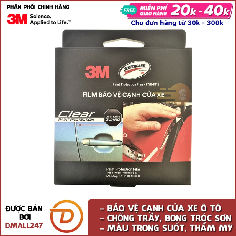 Phim PPF bảo vệ cạnh cửa ô tô giúp chống trầy 3M 10mm x 6m PN84812