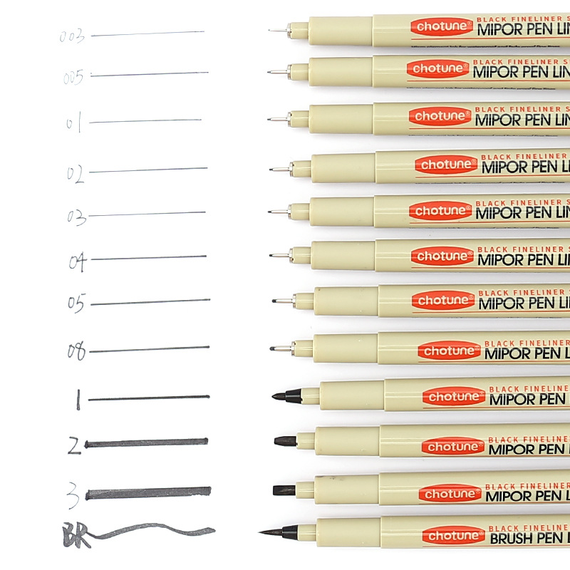 Bút Line Kháng Nước Chotune - Lẻ đủ size