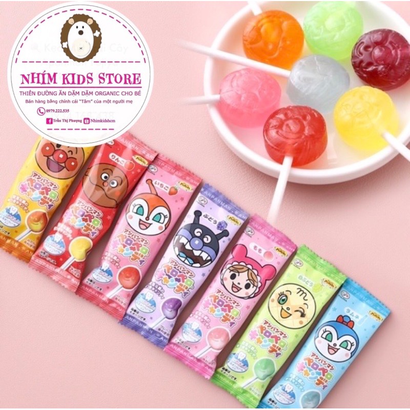 Kẹo mút chú hề Anpanman Nhật Bản (1 cây dùng thử)