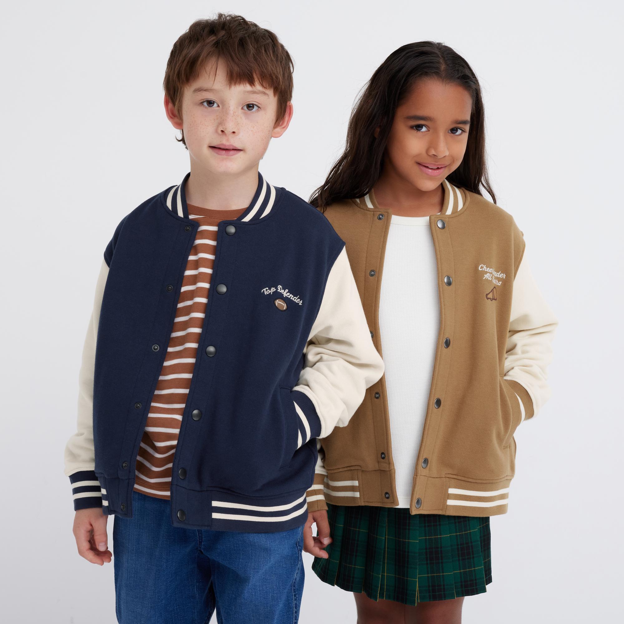 [Auth Uniqlo] Áo Khoác Bomber Nỉ Trẻ Em - Tag Nhật