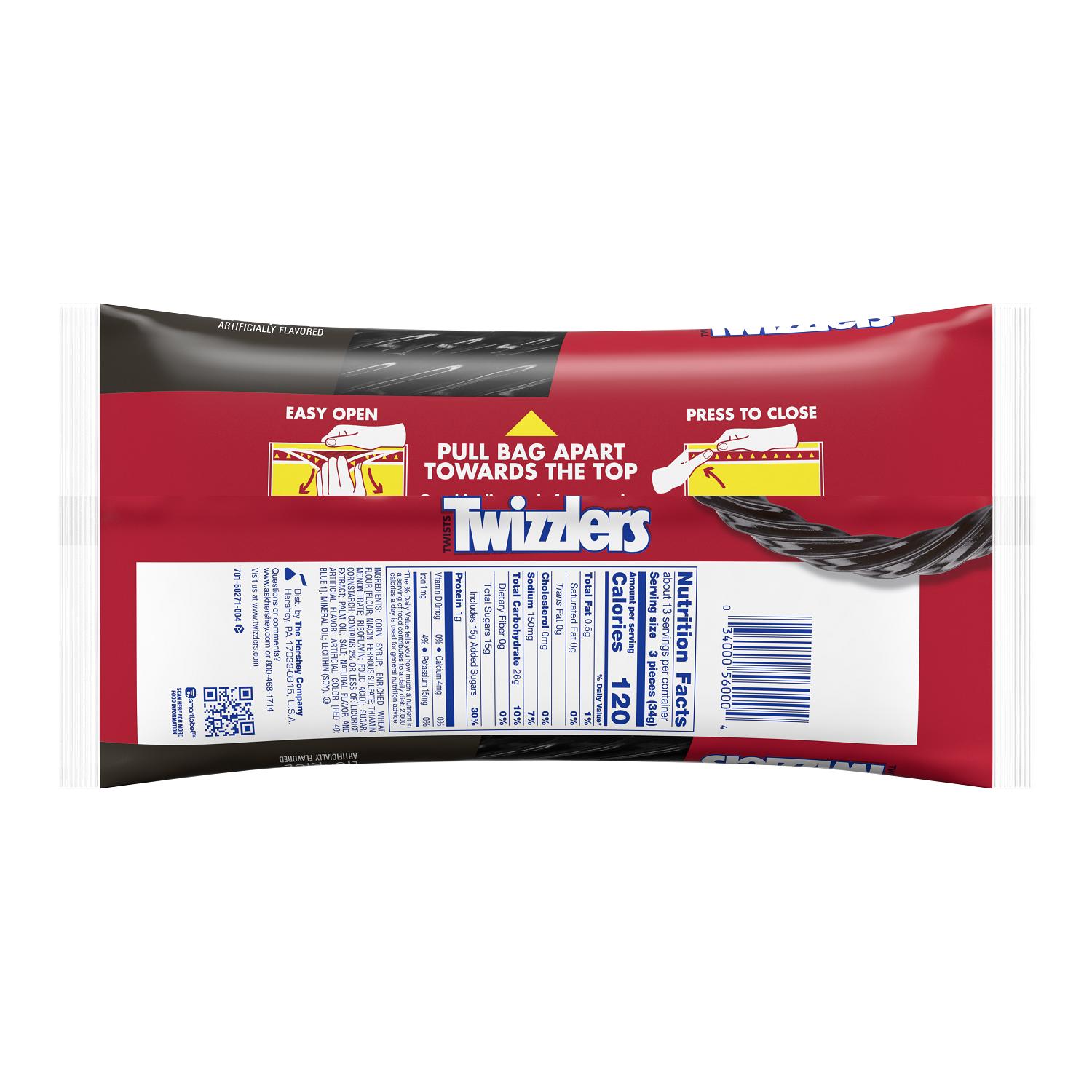 Kẹo dẻo xoắn đen Twizzlers Licorice - 453gram