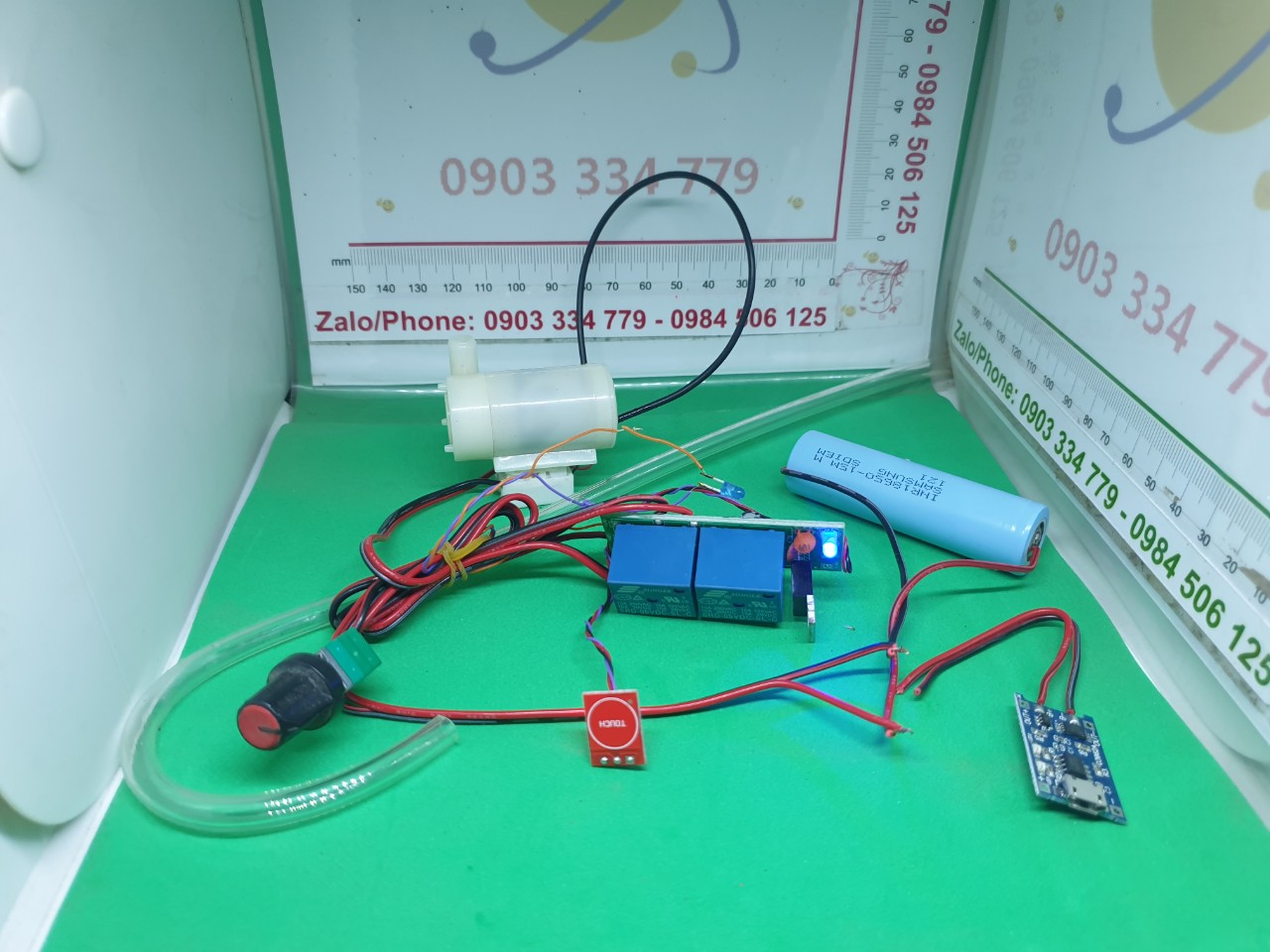 Combo Mạch Chế Máy Rót Rượu cảm biến chạm 3v7 Hàn sẵn  bơm chìm