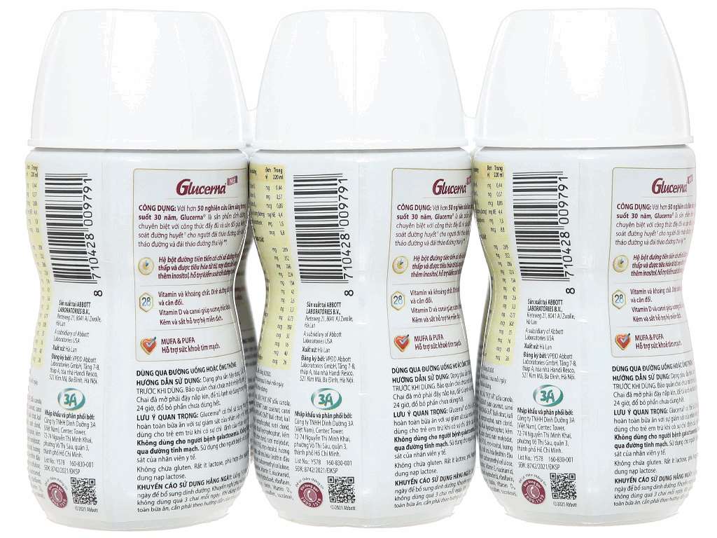 [Date 9.2025] Sữa bột pha sẵn Glucerna vani 220ml (cho người tiểu đường) - 1 CHAI
