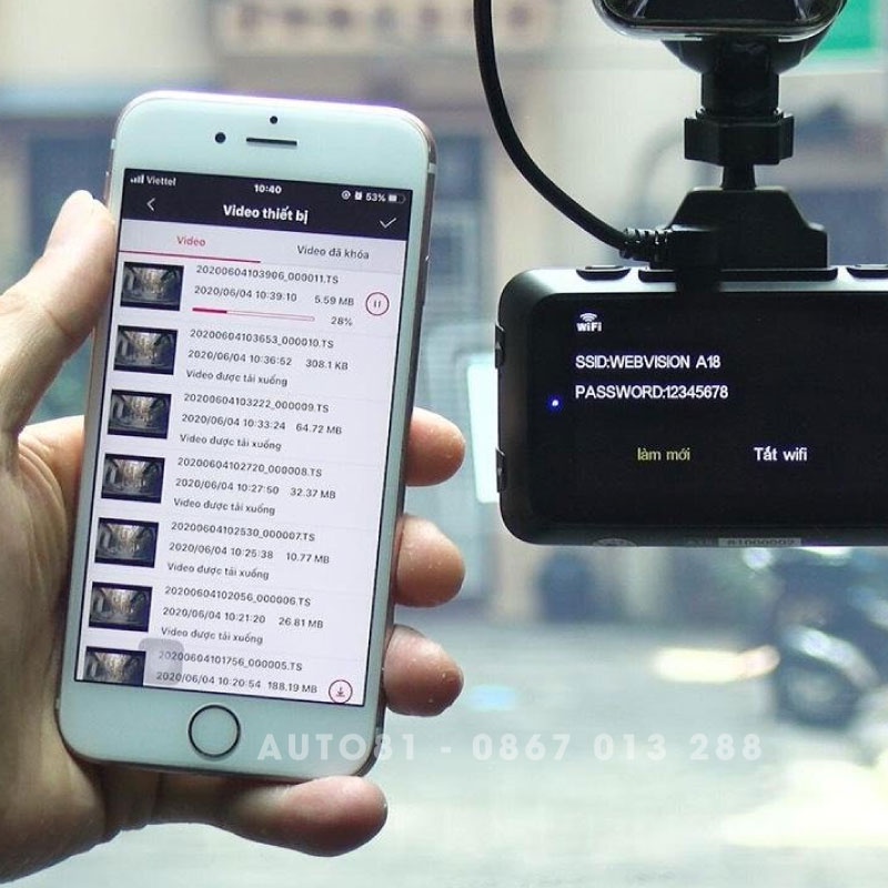 CAMERA HÀNH TRÌNH WEBVISION A18, CẢNH BÁO TỐC ĐỘ BẰNG GIỌNG NÓI (tặng thẻ nhớ 32G)