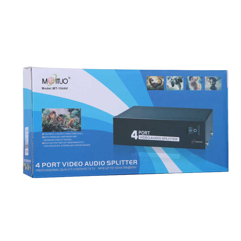 Bộ chia AV (Audio Video) ra 4 cổng MT-104AV