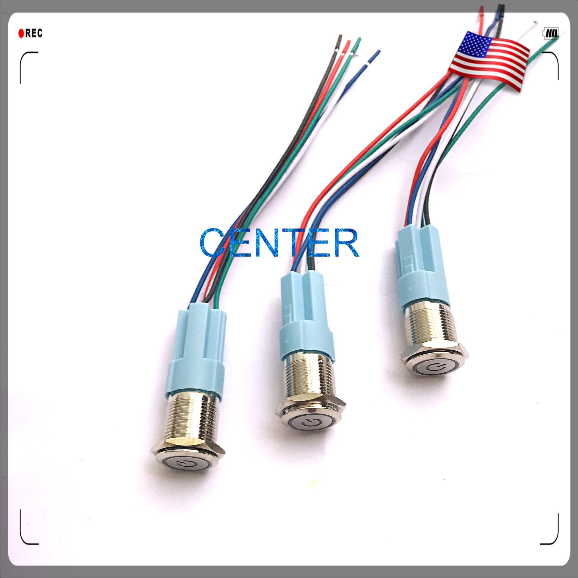 [ tặng jack cắm ] Công tắc led Power nhấn nhả On / Off