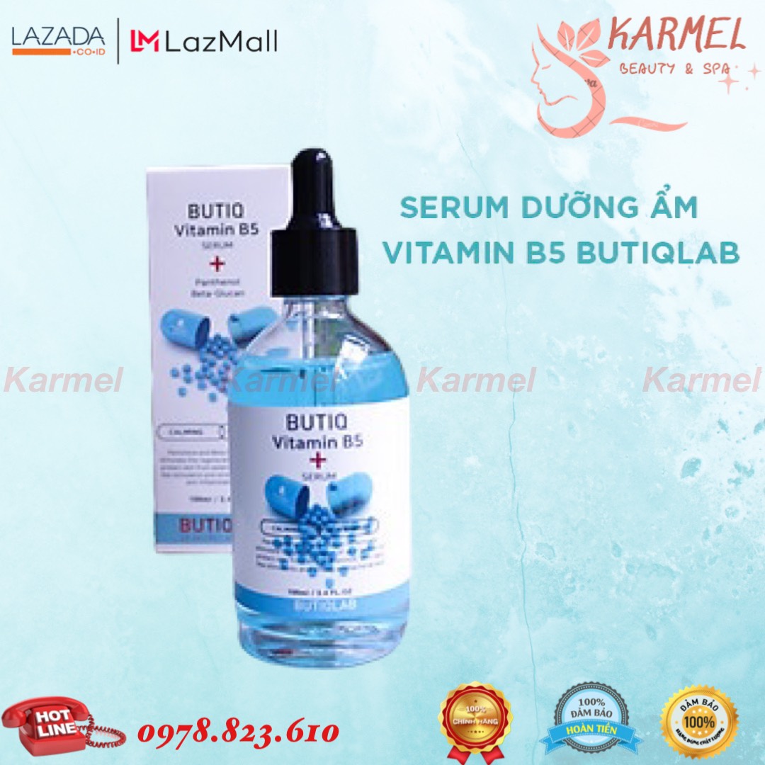 Serum dưỡng ẩm cho da mụn, da nhạy cảm, da nhiễm corticoid Vitamin B5 Serum 100ml - Karmel Chính hãng