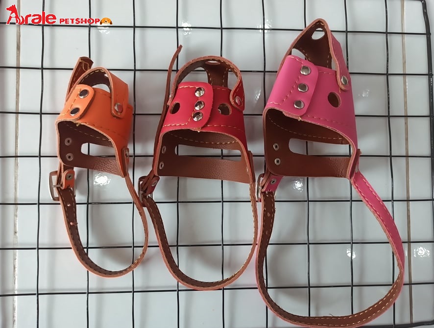 [ Siêu rẻ ] Rọ mõm da cho chó  chống cắn, chống sủa-Aralepetshop