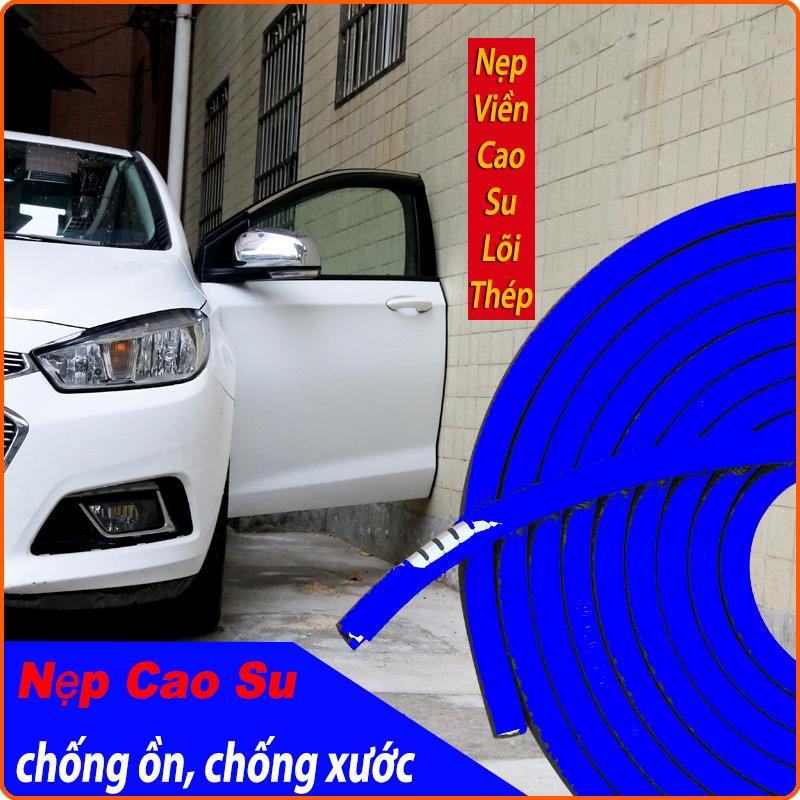 [ MÀU XANH] Nẹp viền cửa ô tô, nẹp viền cửa chữ U lõi thép chống va đập, cách âm, chống ồn cao cấp dài 5m, nẹp cao su viền vè xe -HONG LONG