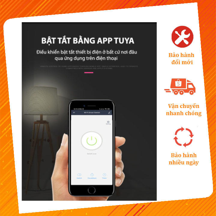 Công Tắc Wifi Tuya Basic - Điều Khiển Từ Xa Smarthome