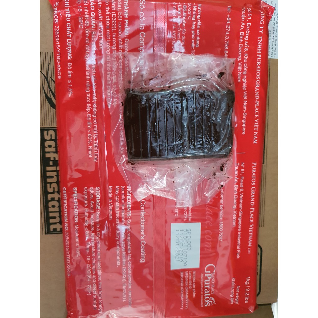 Socola màu [ CHẤT LƯỢNG CAO ] Socola đen granplace (100gr)