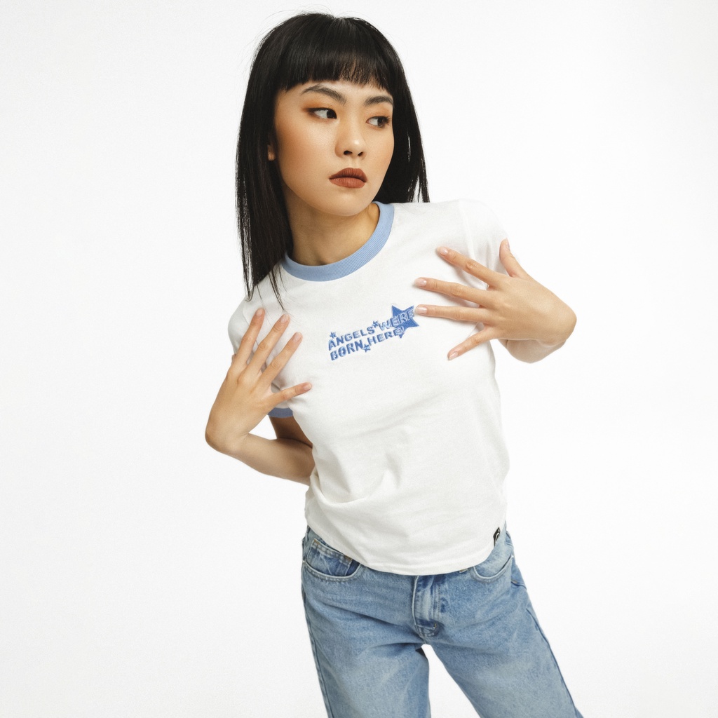 Áo Thun Nữ Baby Tee PRADIES "Blue Stars"