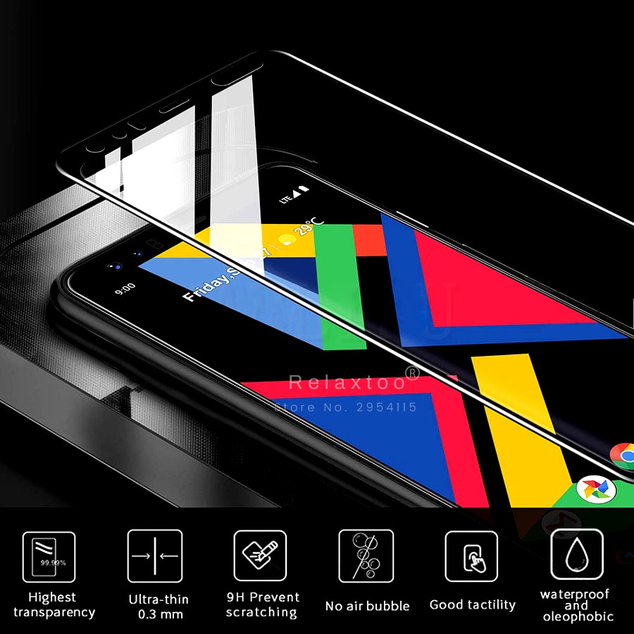 Kính Cường Lực 4D Full Màn Cho Google Pixel 4, Dán Màn Hình Pixel Full Màn