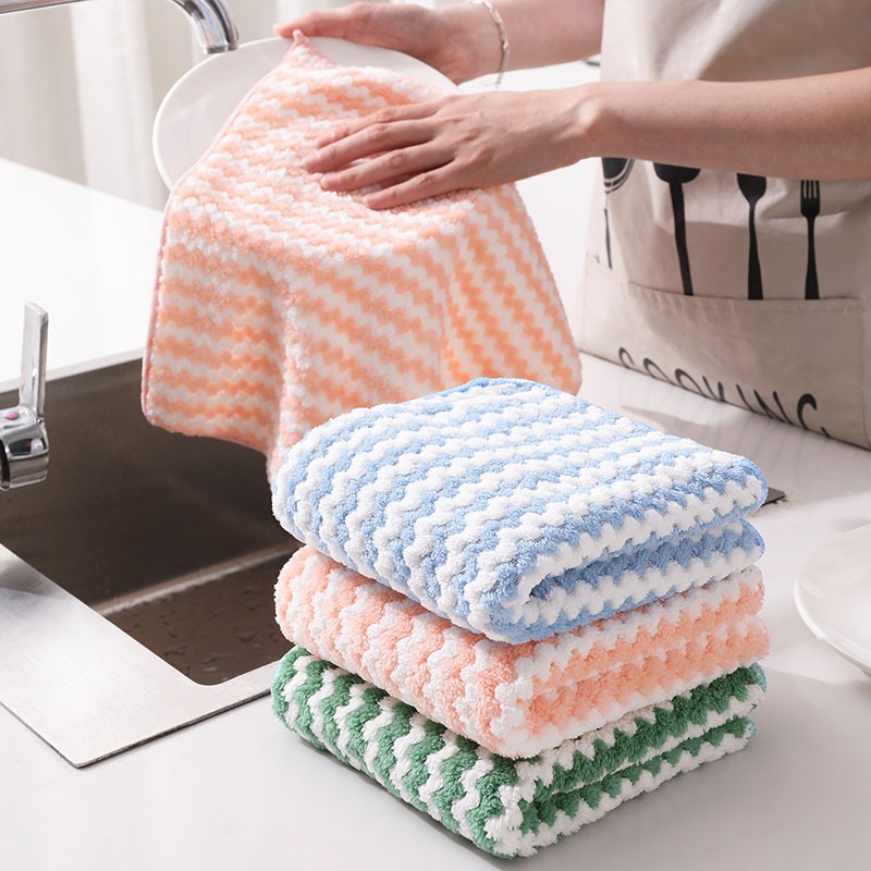 [COMBO 10] Khăn lau đa năng 25 x 25cm siêu thấm hút bo viền