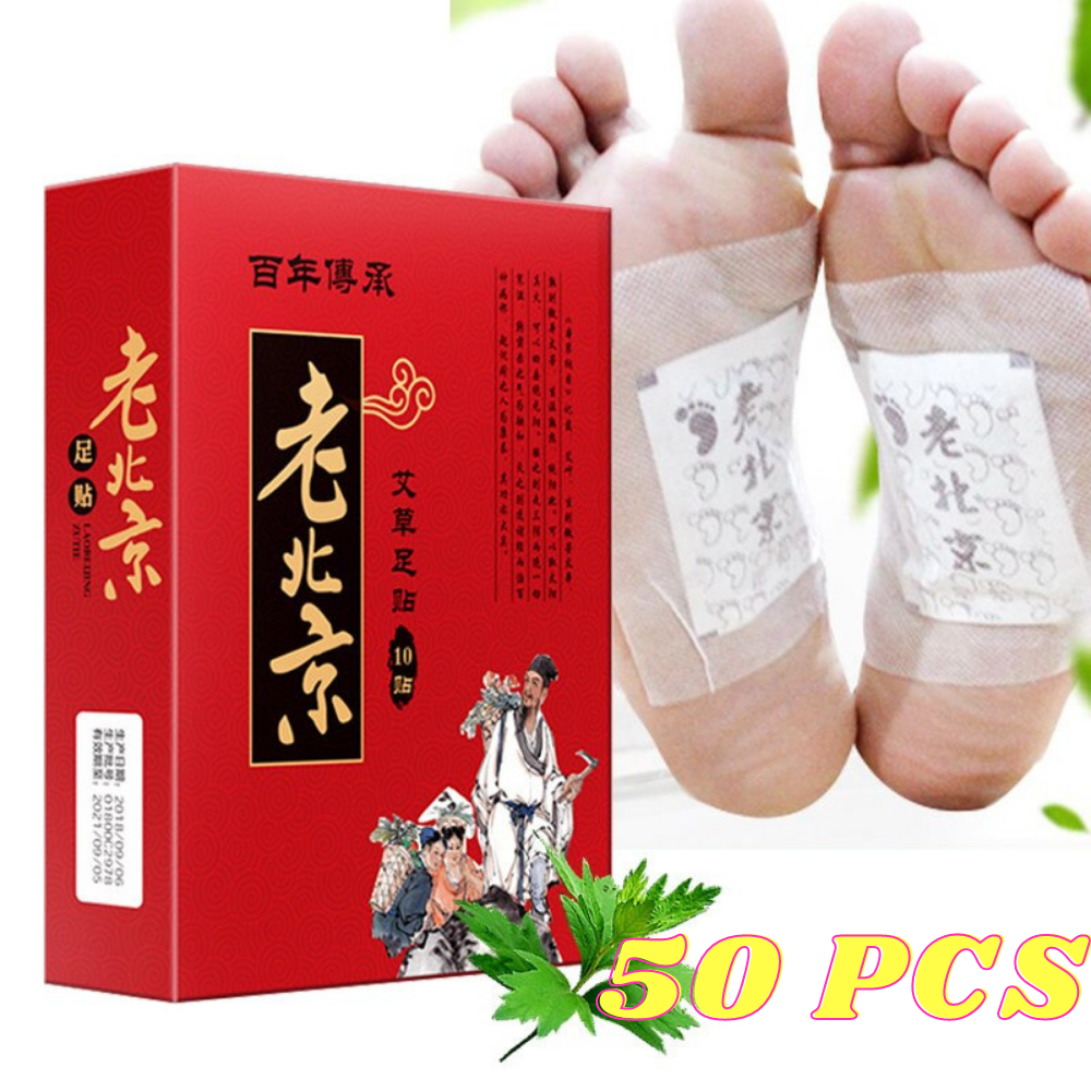HỘP 50 Miếng dán chân thải độc - Miếng dán ngải cứu Bắc Kinh CỰC TỐT