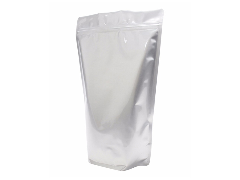 1kg Silver Zip Bag with Standing Bottom