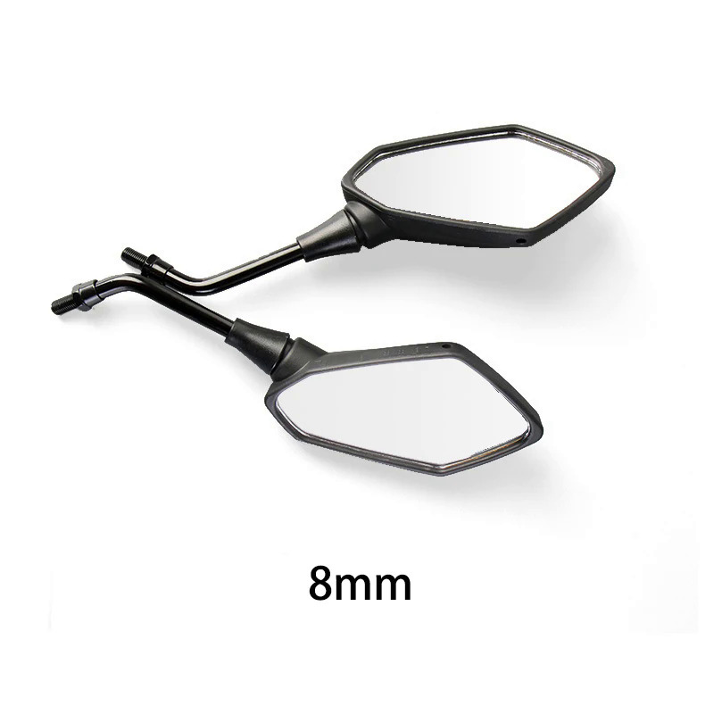Universial 8mm 10mm xe máy gương xe tay ga E-Xe đạp gương chiếu hậu 2 cáicặp electromobile mặt sau lồi gương