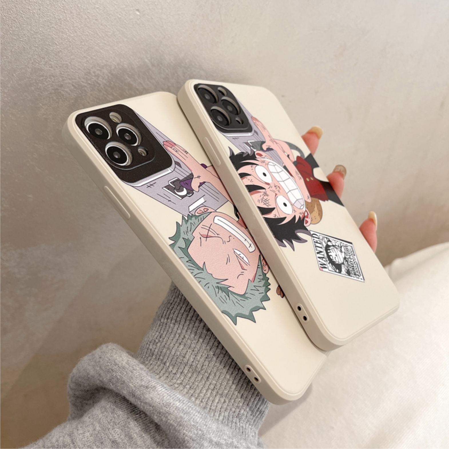 Ốp Lưng Silicon Màu Bảo Vệ CAMERA Luffy X Zoro