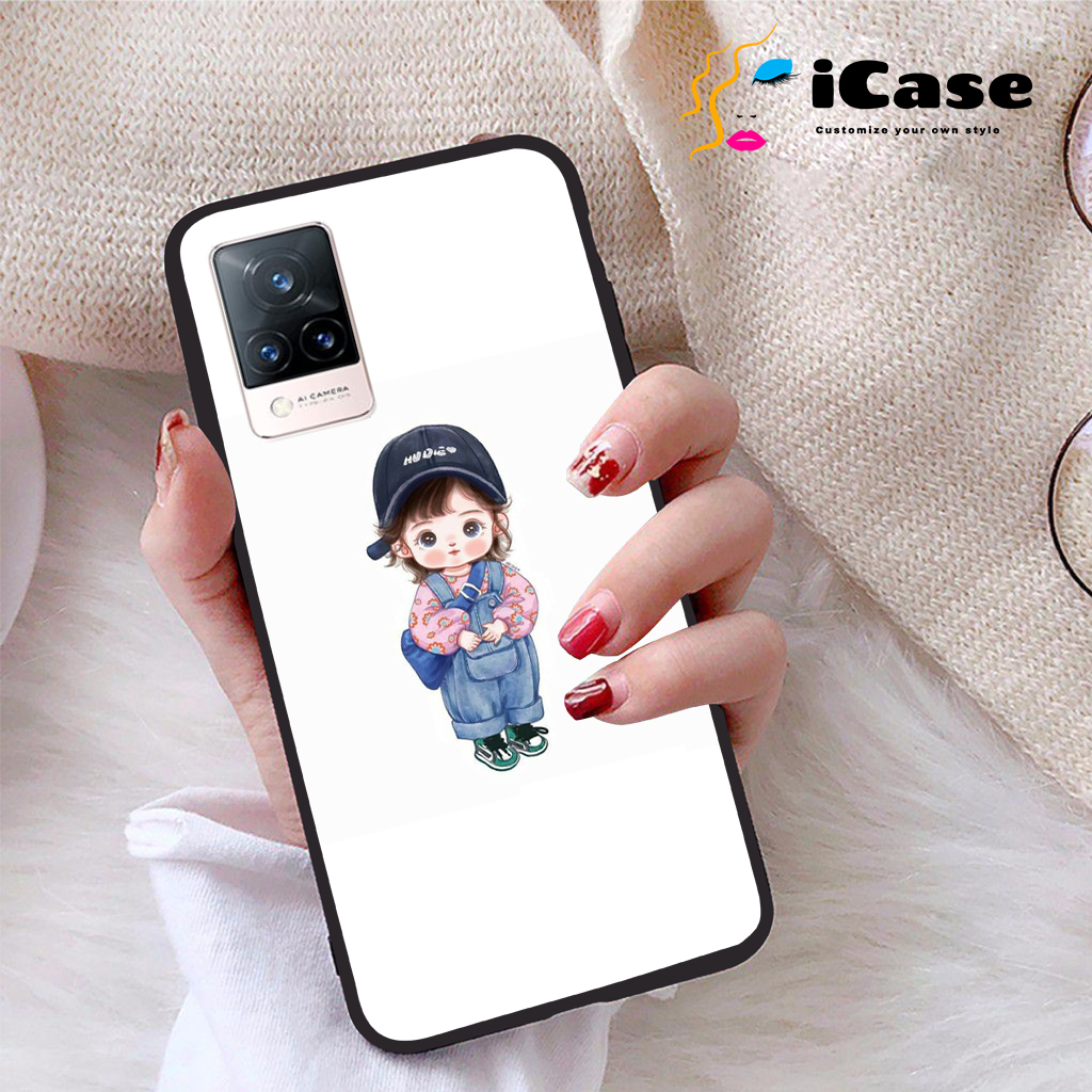 Ốp lưng Vivo V21 5G viền dẻo TPU BST Chibi