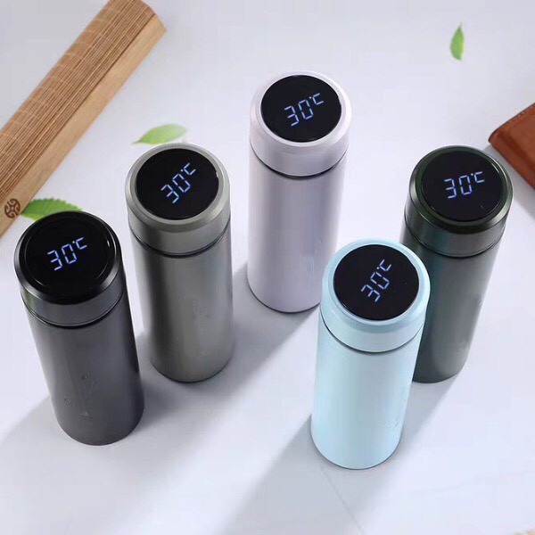 Bình giữ nhiệt inox304 500ml tích hợp màn hình Led cảm biến nhiệt độ dq8