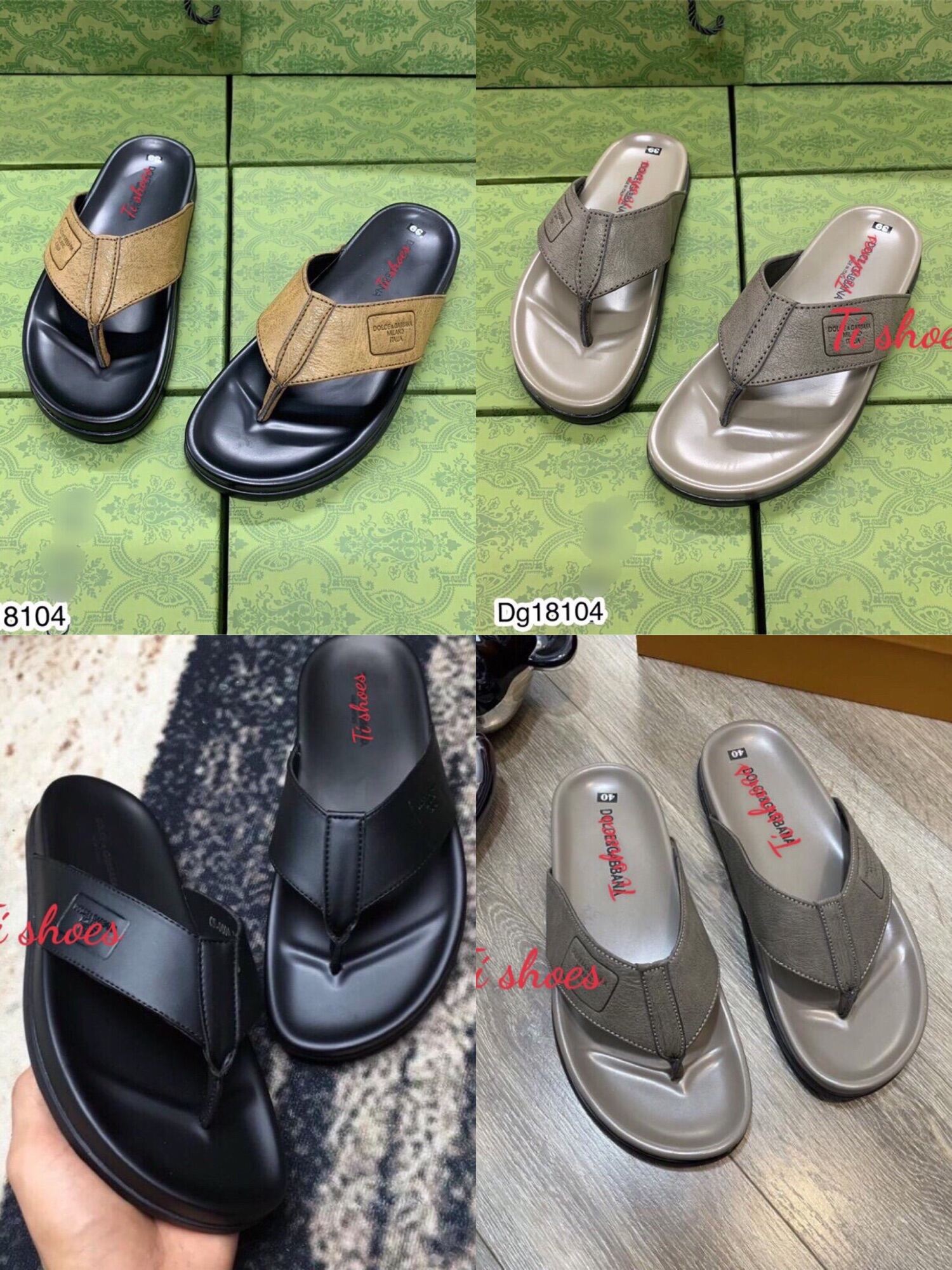 Dép Tông Nam Đê Gờ Da Bò